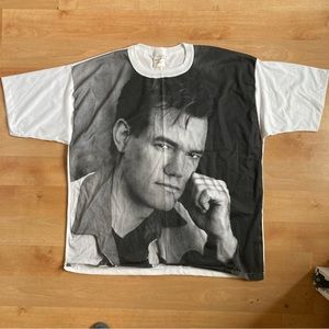 RARE Vintage 90s Randy Travis Single Stitch All Over Print One Size Fits All